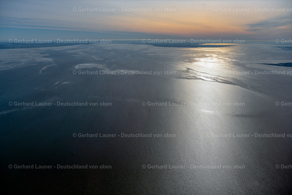 4044418 | winterliches Wattenmeer nördlich von Langwarder Groden, Nationalpark Niedersächsisches Wattenmeer