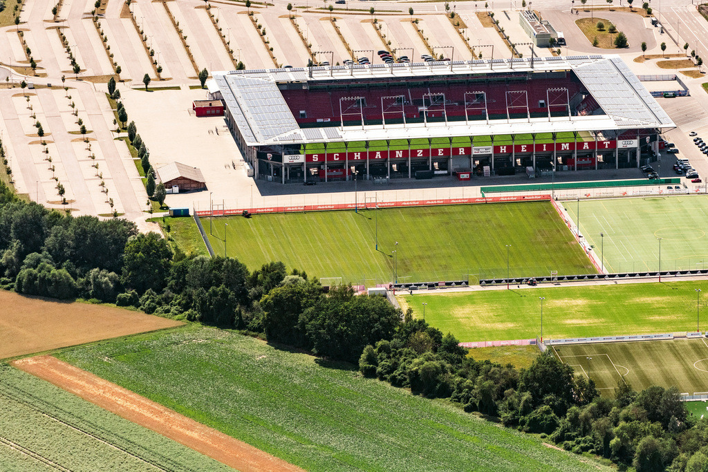 dr__dsc4481.jpg | INGOLSTADT 20.06.2018 Sportstätten-Gelände der Arena des Stadion Audi Sportpark der Audi Immobilien Verwaltung GmbH in Ingolstadt im Bundesland Bayern. Das Stadion ist Heimspielstätte des FC Ingolstadt 04. Weiterführende Informationen bei: Baugesellschaft WALTER HELLMICH GmbH,  FC Ingolstadt 04 Fussball GmbH,  FC Ingolstadt 04 Stadionbetreiber GmbH,  Scherr+Klimke AG,  assmann GmbH. // Sports facility grounds of the Arena stadium Audi Sportpark in Ingolstadt in the state Bavaria. The stadium is the home ground of the FC Ingolstadt 04. Further information at: Baugesellschaft WALTER HELLMICH GmbH,  FC Ingolstadt 04 Fussball GmbH,  FC Ingolstadt 04 Stadionbetreiber GmbH,  Scherr+Klimke AG,  assmann GmbH. Foto: Daniel Reiter