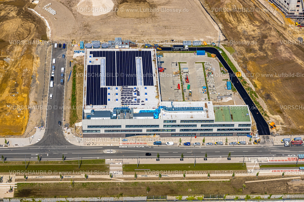 Bochum230802042 | Luftbild, O-Werk Campus, Großbaustelle Mark 51/7, Neubau Wissenschafts- und Technologiequartier, ehemaliges Opel Areal, Laer, Bochum, Ruhrgebiet, Nordrhein-Westfalen, Deutschland