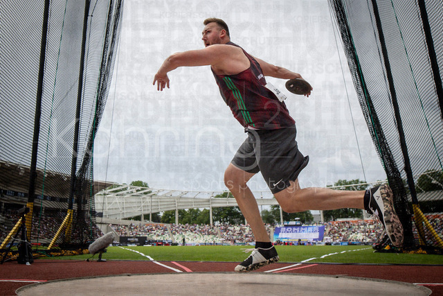 Golden Oval; Dresden, 31.05.2026 | DRESDEN , GERMANY - MAY 31: Henrik Janssen (GER / Germany) competes in the discus throw during the Golden Oval Continental Tour Silver meeting on May 31, 2026 at Heinz-Steyer-Stadion in Dresden, Saxony, Germany.