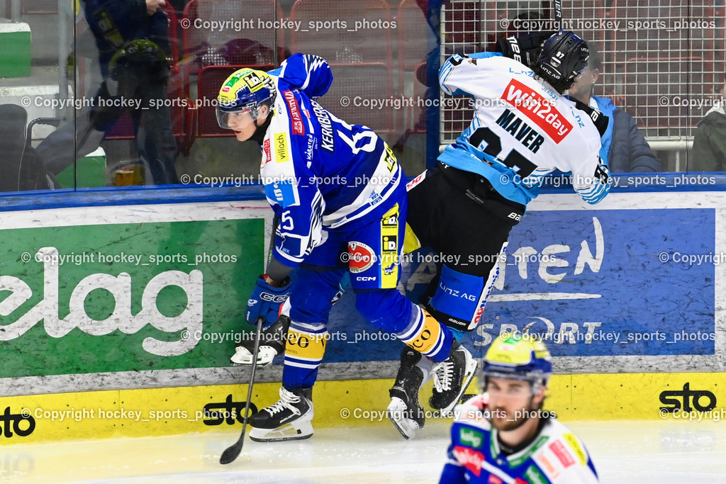EC IDM WÄRMEPUMPEN VSV vs. Steinbach Black Wings Linz | #65 Michael Kernberger EC VSV, #97 Luka Maver lack Wings Linz, EC IDM WÄRMEPUMPEN VSV vs. Steinbach Black Wings Linz, EC IDM WÄRMEPUMPEN VSV vs. Steinbach Black Wings Linz am 04.03.2026 in Villach (Stadthalle Villach), Austria, (Photo by Bernd Stefan)