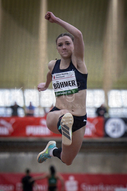 Indoor Meeting Dortmund, 08.02.2026 | DORTMUND, GERMANY - FEBRUARY 8:  Triple jumper Yara Boehmer (Cologne Athletics) during the Indoor Meeting Dortmund at the Helmut-Koernig-Halle on February 8, 2026 in Dortmund, Germany. (Photo by Axel Kohring/Beautiful Sports Int.)