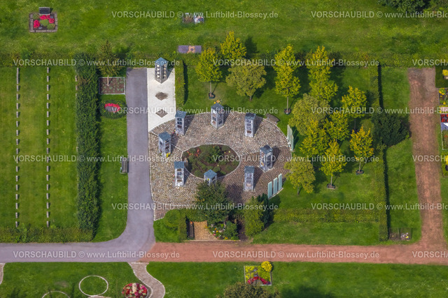 Hamm230902660 | Luftbild, Südenfriedhof mit Kolumbarium, Mitte, Hamm, Ruhrgebiet, Nordrhein-Westfalen, Deutschland
