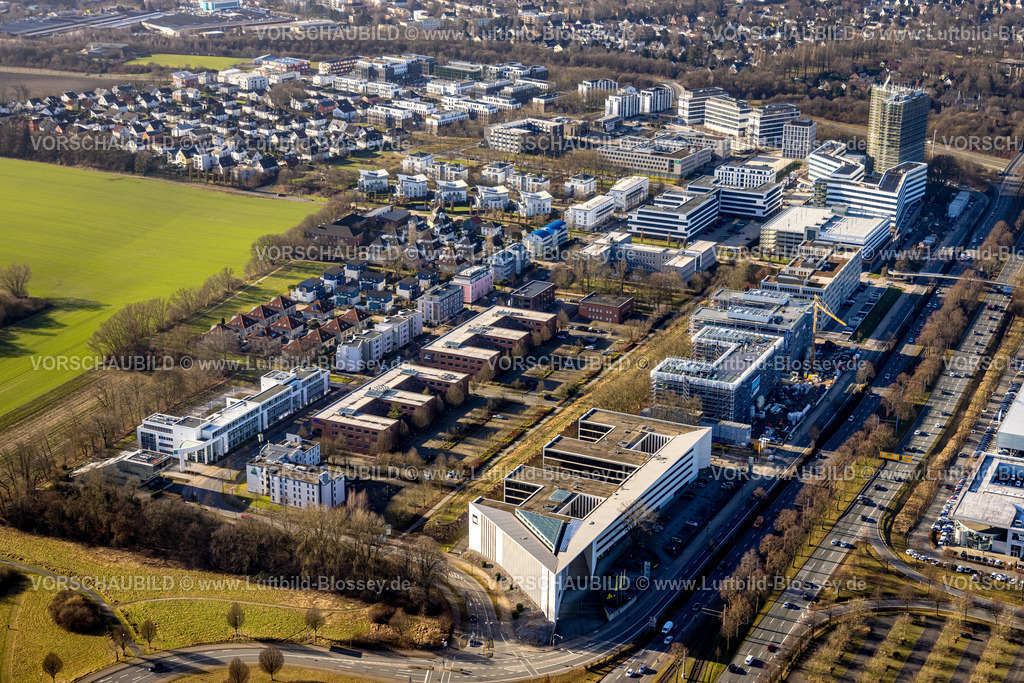 Dortmund240100732 | Luftbild, Stadtkrone-Ost, Baustelle mit Neubau, Direktion Continentale, The ASH Dortmund, L'Osteria Dortmund Europaplatz, Straßenkreuzung Bundesstraße B236 und Westfalendamm, Verkehrssituation, Schüren, Dortmund, Ruhrgebiet, Nordrhein-Westfalen, Deutschland