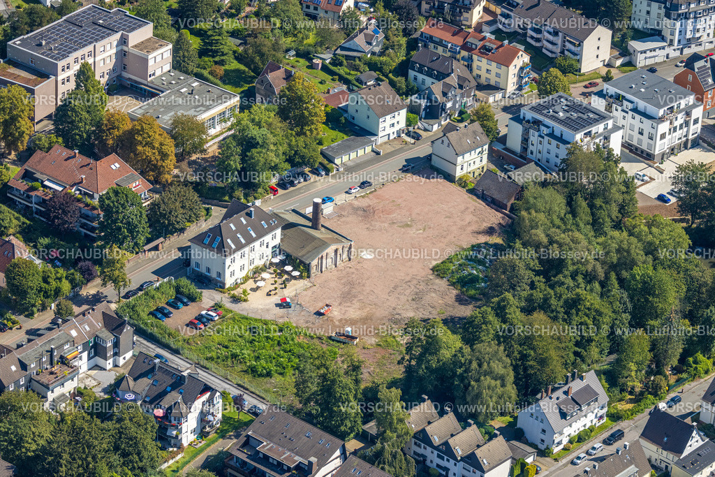 Gevelsberg240815016 | Luftbild, Abrissgelände Gebr. Vom Bruch Gmbh an der Teichstraße, Gebäude mit Schornstein, Klostermark, Gevelsberg, Ruhrgebiet, Nordrhein-Westfalen, Deutschland