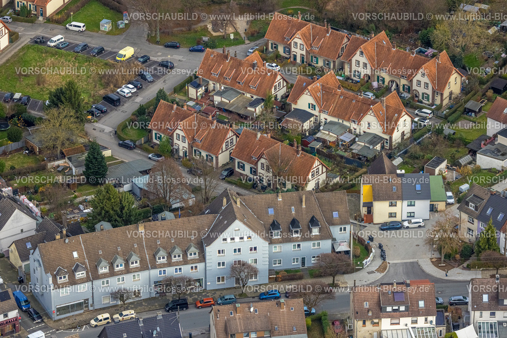 Hattingen251200471 | Luftbild, Wohnsiedlung Müsendrei, historische und denkmalgeschützte Arbeitersiedlung der Henrichshütte, Welper, Hattingen, Ruhrgebiet, Nordrhein-Westfalen, Deutschland