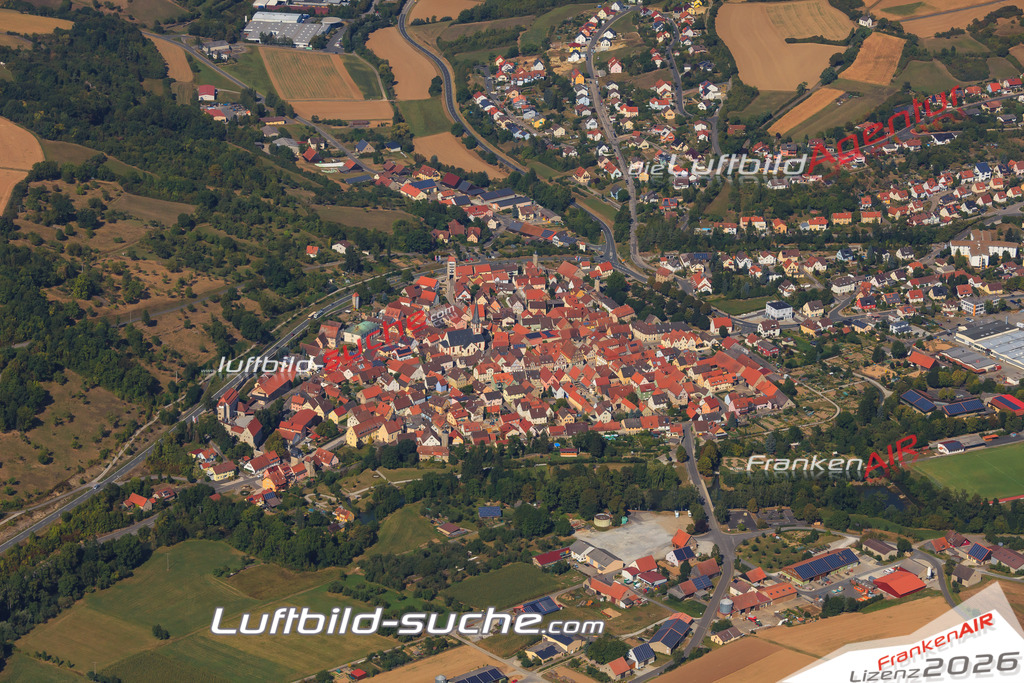 Luftbild von  Roettingen - Luftaufnahme wurde 2016 von https://frankenair.de mittels Flugzeug (keine Drohne) erstellt - die Geschenkidee