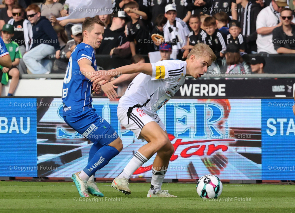 A_LUI_18042026____11 | ADMIRAL BUNDESLIGA RZ PELLETS WAC-BLAU WEISS LINZ 18.04.2026 IM BILD : ERIK KOJZEK (WAC) UND  NICO MAIER (BLAU WEISS) FOTO:FOTOLUI/MW