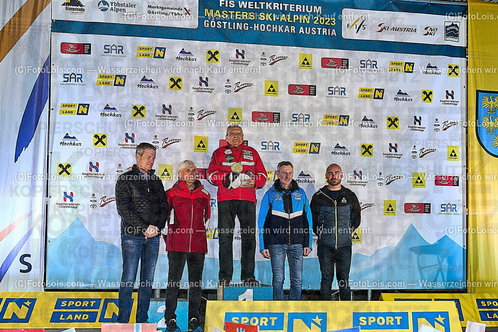 ALP4237_WCM-GS_Kat-B_Siegerehrung | (C)FotoLois.com, Alois Spandl, World Criterium Masters Ski Alpin 2023 Hochkar, Slalom C, GS-B, SuperGiant A, Di 21. März 2023.