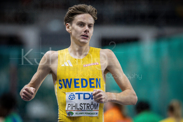 World Athletics Indoor Championships Kujawy Pomorze 26, 20.03.2026 | TORUN, POLAND - MARCH 20: Samuel PIHLSTROM (SWE) competes in the men's 1500m during the World Athletics Indoor Championships Kujawy Pomorze 26 on day 1 / session 2 at Kujawsko-Pomorska Arena Torun on March 20, 2026 in Torun, Poland. 