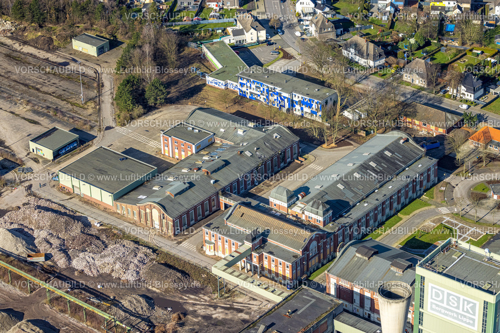 Gelsenkirchen230211116 | Luftbild, Ehemaliges DSK Bergwerk Lippe, Egonstraße, Stadtgrenze zu Gelsenkirchen, Westerholt, Hassel, Gelsenkirchen, Ruhrgebiet, Nordrhein-Westfalen, Deutschland