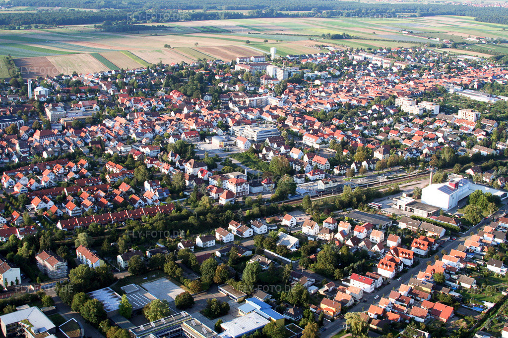 Luftbild: Zentrum in Kandel im Bundesland Rheinland-Pfalz in Deutschland. Foto: IMG_7419.jpg vom 25.08.2007 durch Werner Riehm/FLY-FOTO.de