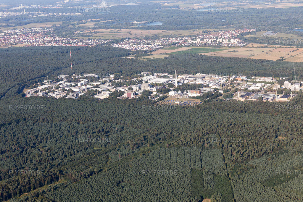 Luftbild: Leopoldshafen, KIT Nord im Ortsteil Leopoldshafen in Eggenstein-Leopoldshafen im Bundesland Baden-Württemberg in Deutschland. Foto: IMG_093953.jpg vom 23.08.2016 durch Werner Riehm/FLY-FOTO.de