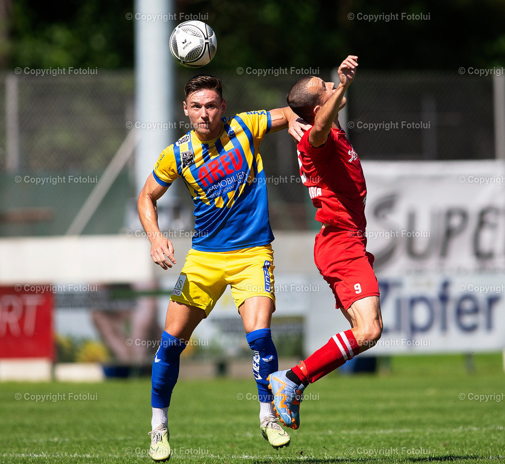 A_LUI120823_31 | SPORT,FUSSBALL,LL. OST ASKOE OEDT 1B-ASKOE DONAU LINZ 12.08.2023 IM BILD: RUMEN KEREKOV   (OEDT 1B) UND AID VOJIC(DONAU LINZ) FOTO:FOTOLUI