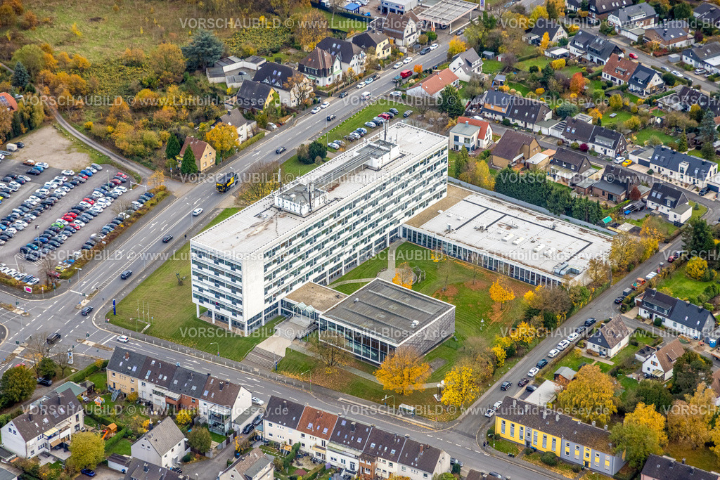 Hagen251101529 | Luftbild, Fachhochschule Südwestfalen, Standort Hagen, herbstliche Bäume, Hochschulviertel, Hagen, Ruhrgebiet, Nordrhein-Westfalen, Deutschland