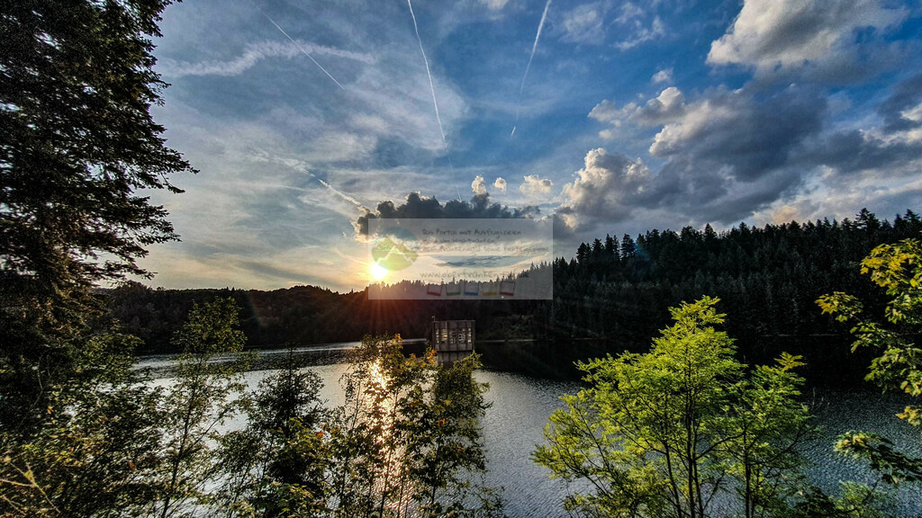 Ködeltalsperre Sonnenuntergang Sommer | Impressionen rund um Hochfranken - Frankenwald - Fichtelgebirge - Realisiert mit Pictrs.com