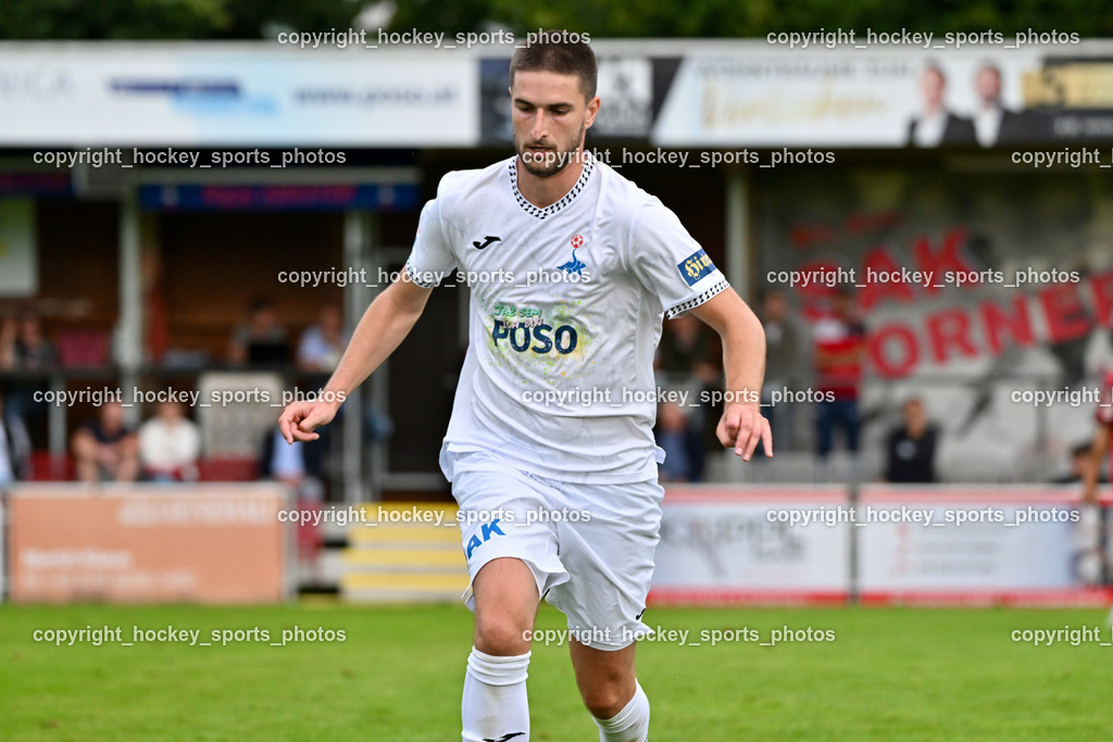 SAK vs. ATUS Ferlach | #23 Zan Kumer SAK, SAK vs. ATUS Ferlach, SAK vs. ATUS Ferlach am 01.08.2025 in Klagenfurt (Sportpark Welzenegg), Austria, (Photo by Bernd Stefan)