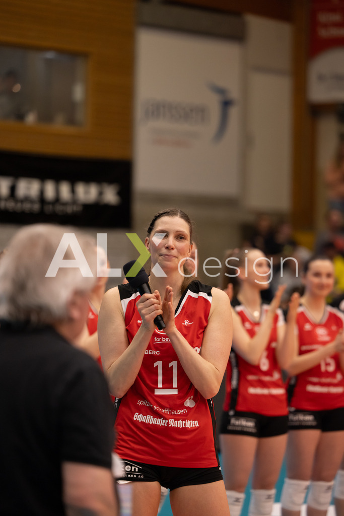Volleyball I Frauen I Saison 2025-2026 I Volleyball NLA | Women I  Playoffs Finals 2/5 I  VC Kanti Schaffhausen - viteos NUC I  10.04.2026 | 11 Kateřina Holásková (CZ) (VC Kanti Schaffhausen) – Mitte - Realisiert mit Pictrs.com