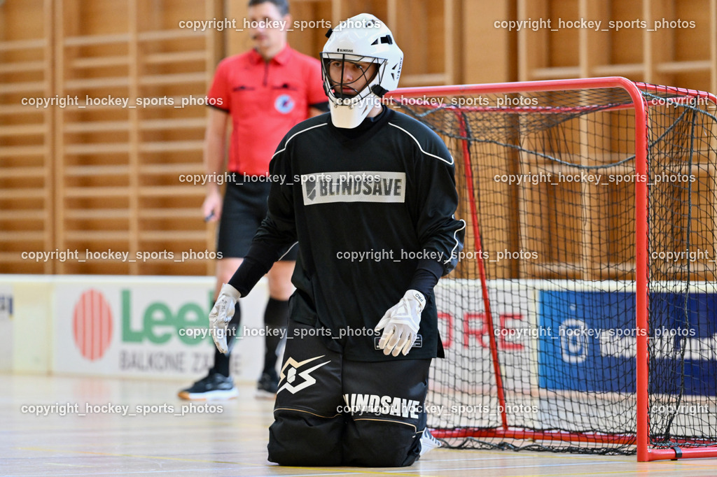 VSV Unihockey vs. FBC Dragons | #35 Paul Klatzer VSV Unihockey, VSV Unihockey vs. FBC Dragons, VSV Unihockey vs. FBC Dragons am 22.12.2024 in Villach (Ballspielhalle St. Martin), Austria, (Photo by Bernd Stefan)