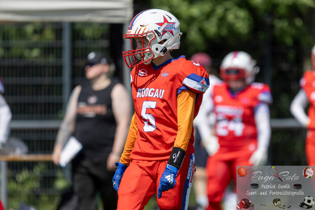 GFLW 1: German Football League Women 1: Rodgau Pioneers Ladies - Stuttgart Scorpions Sisters, 07.06.2026 | Paulina Duzak (Rodgau Pioneers Ladies #5), Freisteller, Portrait / Porträt, Rodgau Pioneers Ladies - Stuttgart Scorpions Sisters, Rodgau, Maingau-Energie-Stadion "Am Weichsee", 7.6.2026 - Realisiert mit Pictrs.com