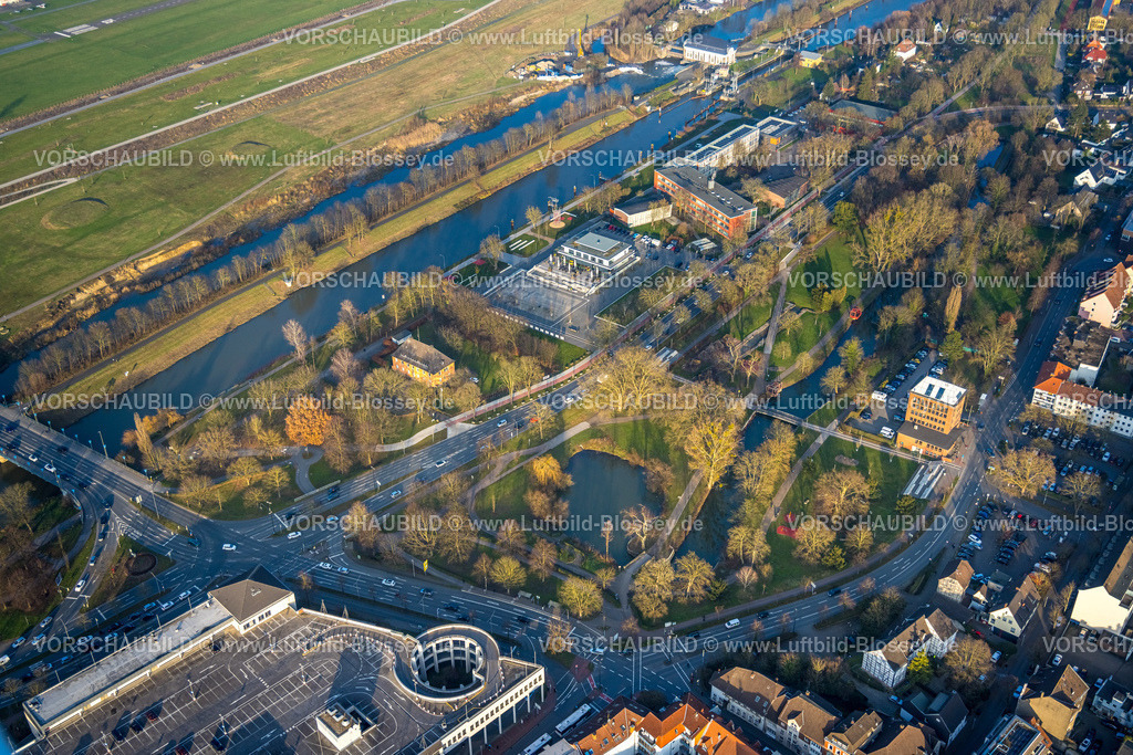Hamm241200891 | Luftbild, Gymnasium Hammonense und Wassersportzentrum, Nordring Park und Fluss Lippe und Datteln-Hamm-Kanal, Mitte, Hamm, Ruhrgebiet, Nordrhein-Westfalen, Deutschland