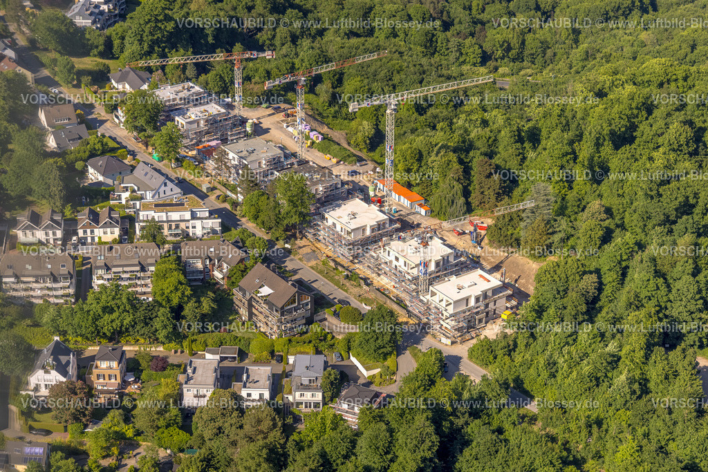 Essen250508984Werden | Luftbild, Baustelle mit Neubaugebiet Bredeney Park, Weg Zur Platte, Bredeney, Essen, Ruhrgebiet, Nordrhein-Westfalen, Deutschland