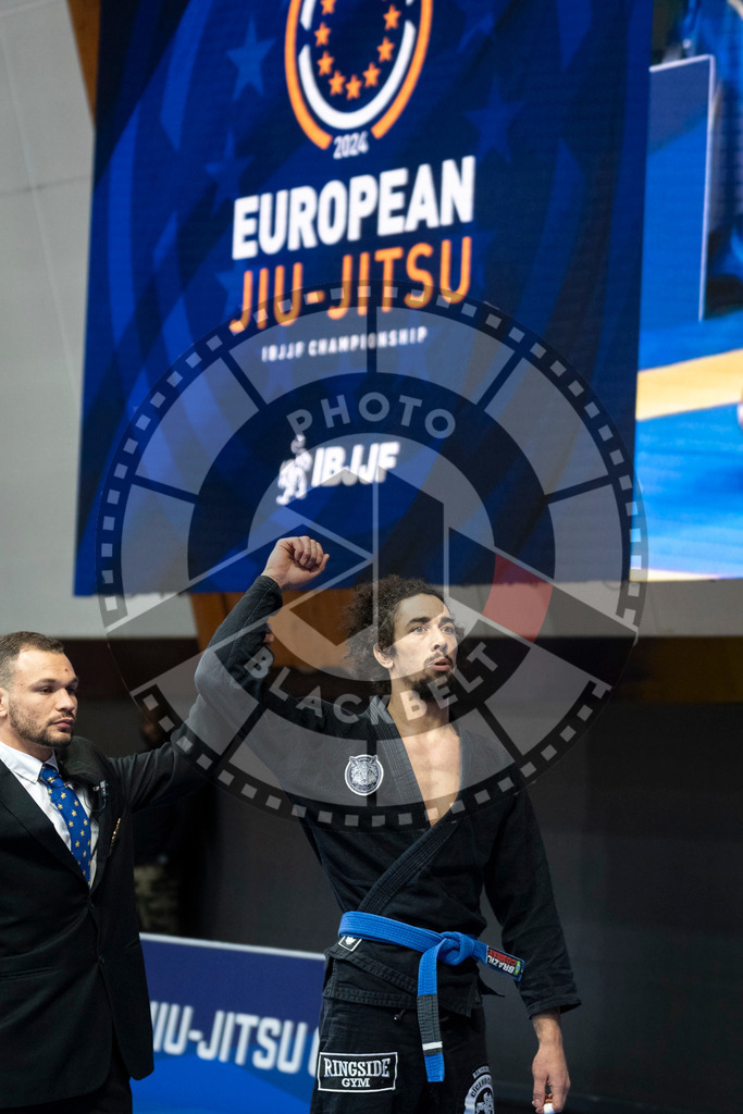 20240121PBB5120 | Fighters compete during the second day of the IBJJF European Championship in Paris, France, on January 21, 2024.