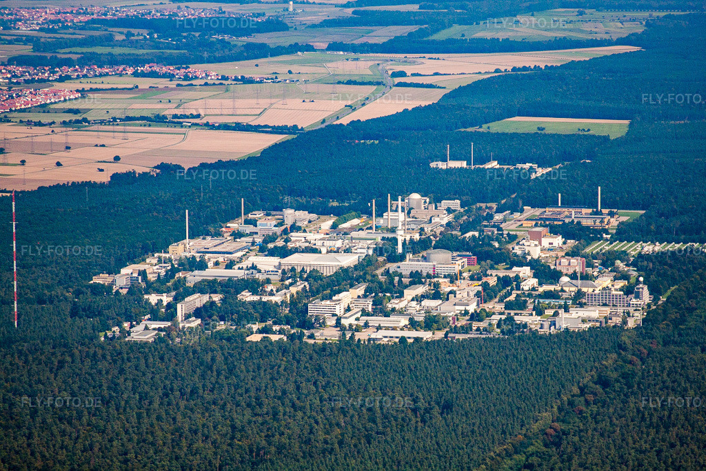 Luftbild: KIK, Forschungszentrum im Ortsteil Leopoldshafen in Eggenstein-Leopoldshafen im Bundesland Baden-Württemberg in Deutschland. Foto: IMG_33458.jpg vom 05.09.2010 durch Werner Riehm/FLY-FOTO.de