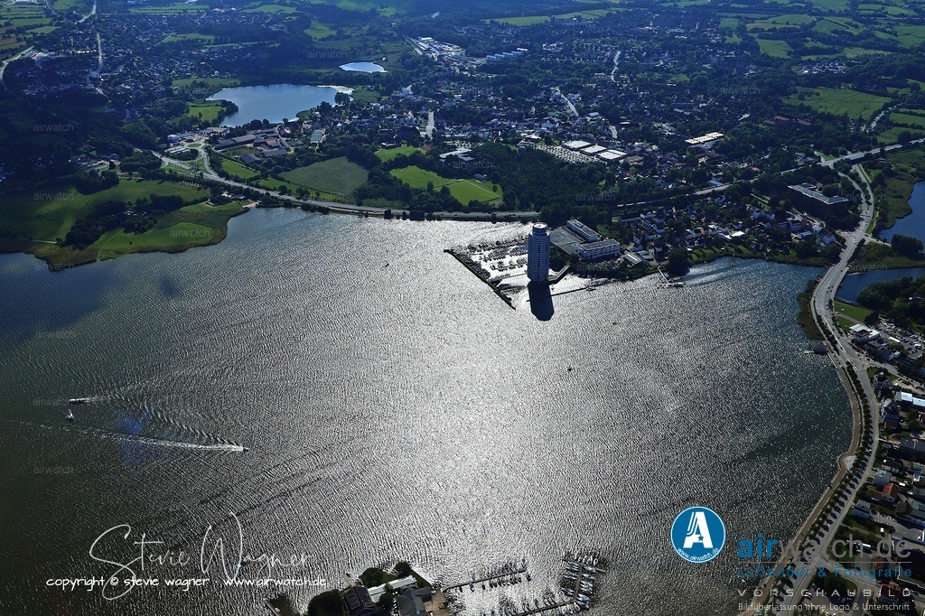 Luftbilder Ostseefjord Schlei, Wikingturm in Schleswig | Luftbilder Ostseefjord Schlei, Wikingturm in Schleswig