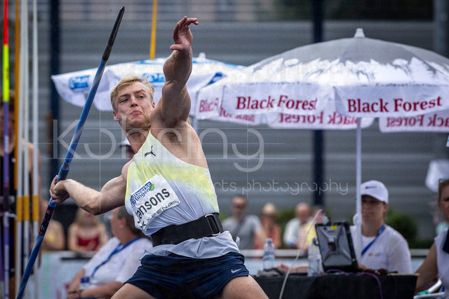 Multisport Event; Ratingen, 28.06.2026 | RATINGEN, GERMANY - JUNE 28, 2026 : Sven Jansons (NED / Netherlands) competing in the javelin during the Multisport Event at Stadion Ratingen on June 28, 2026 in Ratingen, Germany.
