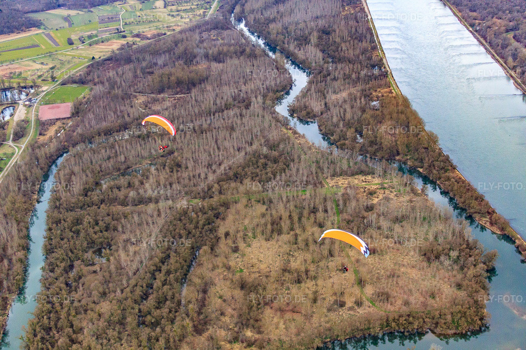 Luftbild: Altrhein Bremengrund in Au am Rhein im Bundesland Baden-Württemberg in Deutschland. Foto: IMG_62461.jpg vom 01.03.2014 durch Werner Riehm/FLY-FOTO.de