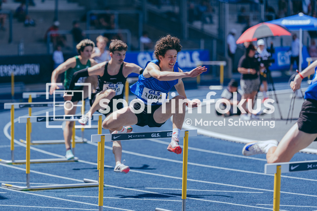 Deutsche Meisterschaften U20 / U16 2026 | Clemens Pfadt, TV Nussdorf, 1084, 400 Meter Hürden. Deutsche Meisterschaften der U20 &amp; U16 2026, Lohrheidestadion Bochum-Wattenscheid, 11.07.2026. Foto: Marcel Schwering / sportimfokus - Realisiert mit Pictrs.com