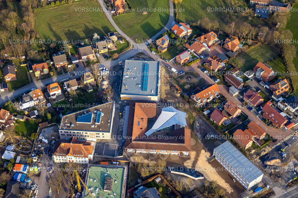 Hamm240305764 | Luftbild, Arnold-Freymuth-Gesamtschule Baustelle mit Neubau, Stadtbezirk Herringen, Hamm, Ruhrgebiet, Nordrhein-Westfalen, Deutschland