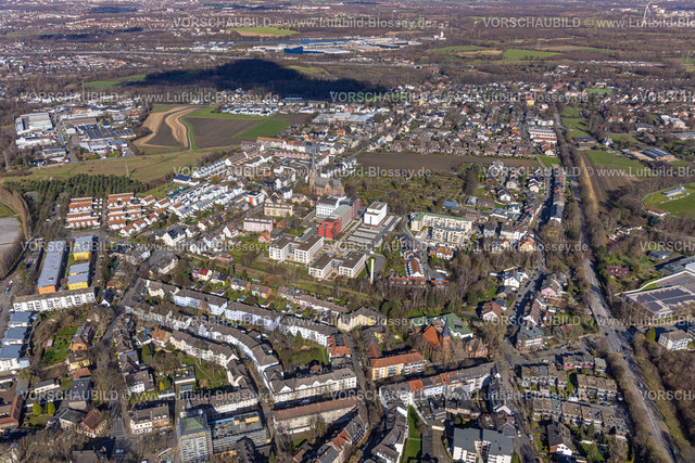 Herne230212163 | Luftbild, Campus der St. Elisabeth Gruppe, Widumer Höfe, kath. Kirche St. Peter und Paul, Sodingen, Herne, Ruhrgebiet, Nordrhein-Westfalen, Deutschland