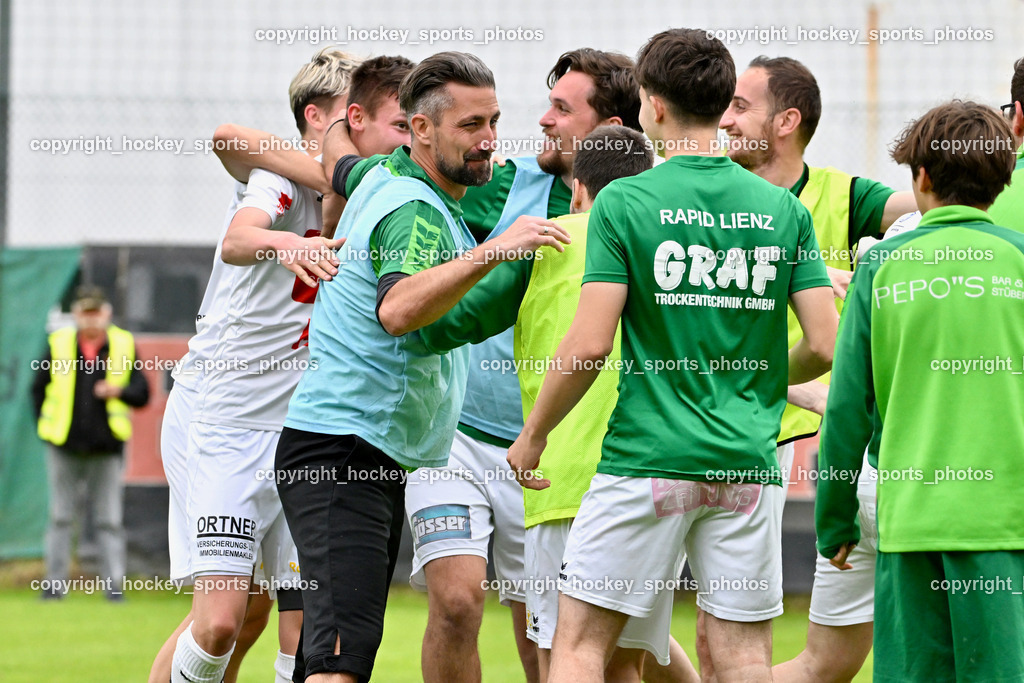 FC ASKÖ Gmünd vs. Rapid Lienz  | Jubel Rapid Lienz Mannschaft, #99 Headcoach Rapid Lienz Daniel Huber, FC ASKÖ Gmünd vs. Rapid Lienz , FC ASKÖ Gmünd vs. Rapid Lienz  am 02.06.2024 in Gmünd (Sportplatz Gmünd), Austria, (Photo by Bernd Stefan)