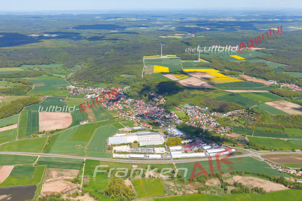 aktuelles Luftbild von Aschbach Schluesselfeld  - Luftaufnahme wurde 2019 von https://frankenair.de mittels Flugzeug (keine Drohne) erstellt.