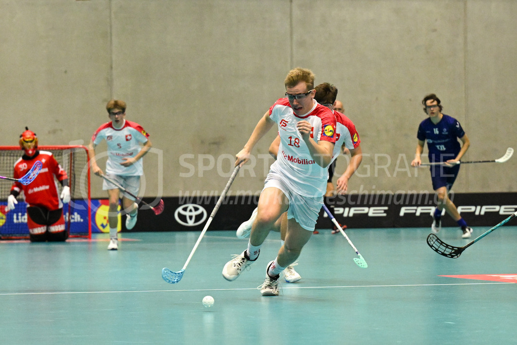 Switzerland U19 vs Finland U19 - 3. February 2024 | Switzerland U19 vs Finland U19
U19 Men International Matches in Switzerland
GoEasy Arena, Siggenthal Station
Switzerland forward #18 Nils Boman.
Credit: Markus Aeschimann | <a href="https://www.markus-aeschimann.ch">Sportfotografie Markus Aeschimann</a> | <a href="https://www.instagram.com/sportfotografie.aeschimann">@sportfotografie.aeschimann</a> - Realisiert mit Pictrs.com
