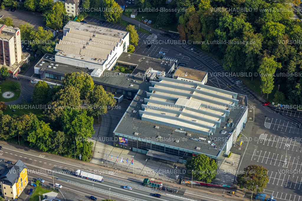 Siegen230912634 | Luftbild, Siegerlandhalle, Leonhard-Gläser-Saal, Siegen-Kernband, Siegen, Siegerland, Nordrhein-Westfalen, Deutschland