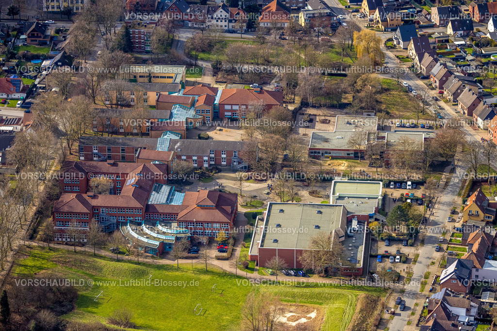 Hamm230215203 | Luftbild, Sophie Scholl Schule, Gebrüder-Grimm-Schule, Bockum-Hövel, Hamm, Ruhrgebiet, Nordrhein-Westfalen, Deutschland