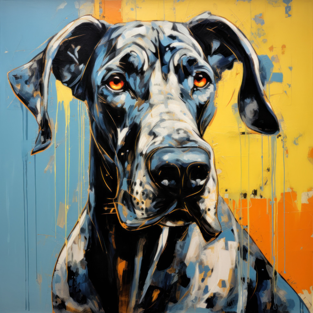 2309004 - Deutsche Dogge | Modernes digitales Gemälde einer Deutschen Dogge.