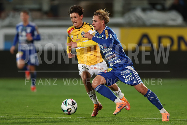 TSV Egger Glas Hartberg vs SV Oberbank Ried – Austrian Bundesliga Match | The image shows Maximilian Hennig (Hartberg), at the Bundesliga match TSV Hartberg vs SV Ried at Profertil Arena Hartberg. 22.11.2025