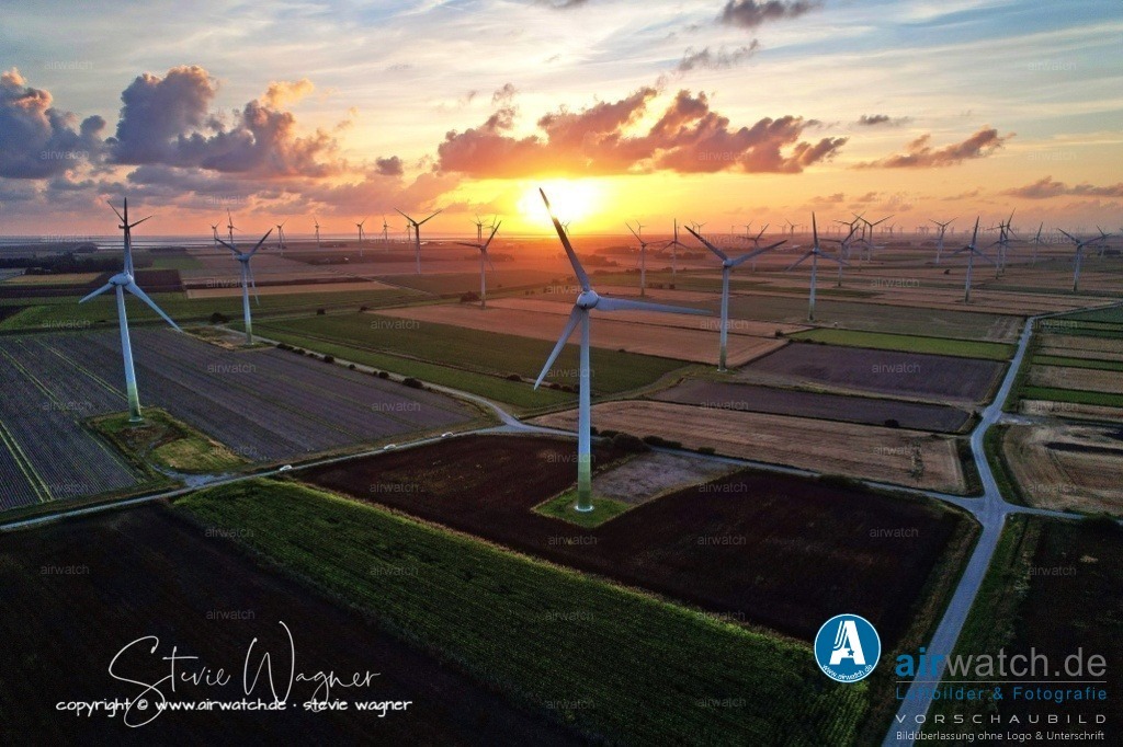 Windpark Breklumer-Koog | Luftbild, Windenergieanlagen, Enercon, Windpark Breklumer Koog