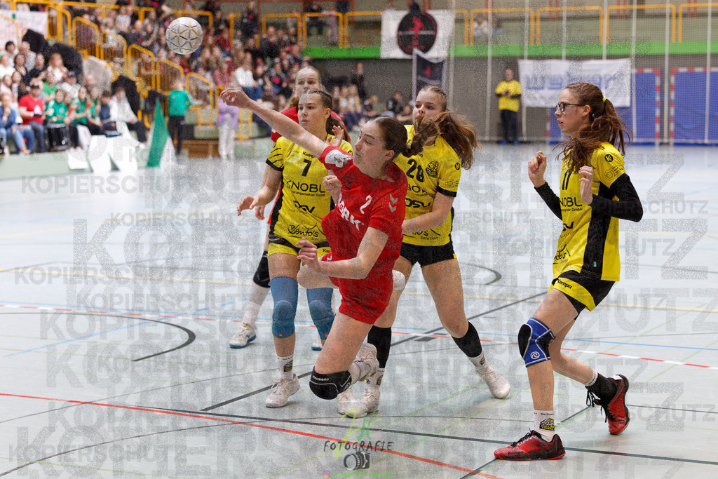 Hessenmeisterschaft wJC - Finale; HSG Kleenheim - HSG Weiterstadt/ Braunsh.Worf. | Hessenmeisterschaft wJC - Finale; HSG Kleenheim - HSG Weiterstadt/ Braunsh.Worf. am 22.03.2025 in Biedenkopf (Sporthalle Lahntalschule)Photo © 2025 - Jörg Heinrich - Realisiert mit Pictrs.com