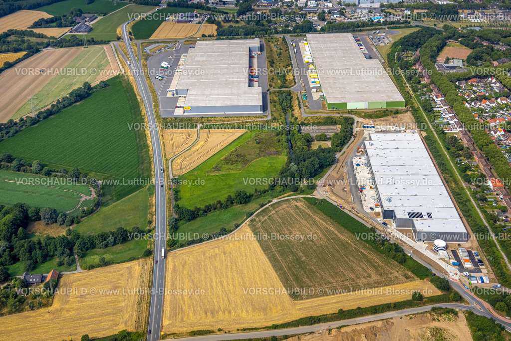 Kamp-Lintfort230707085 | Luftbild, Logport IV Logistikzentrum, POCO Importlager, Bohnen Logistik Neubau am Vinnmannsweg, Lintfort, Kamp-Lintfort, Ruhrgebiet, Nordrhein-Westfalen, Deutschland
