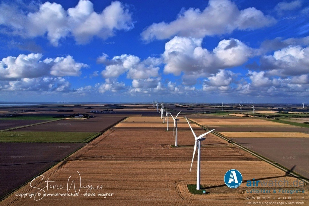 Windpark - Emmelsbüll-Horsbüll | Luftbild, Windenergieanlagen, Bürgerwindpark Emmelsbüll-Horsbüll, Windkraft, Windpark, Nordfriesland, 