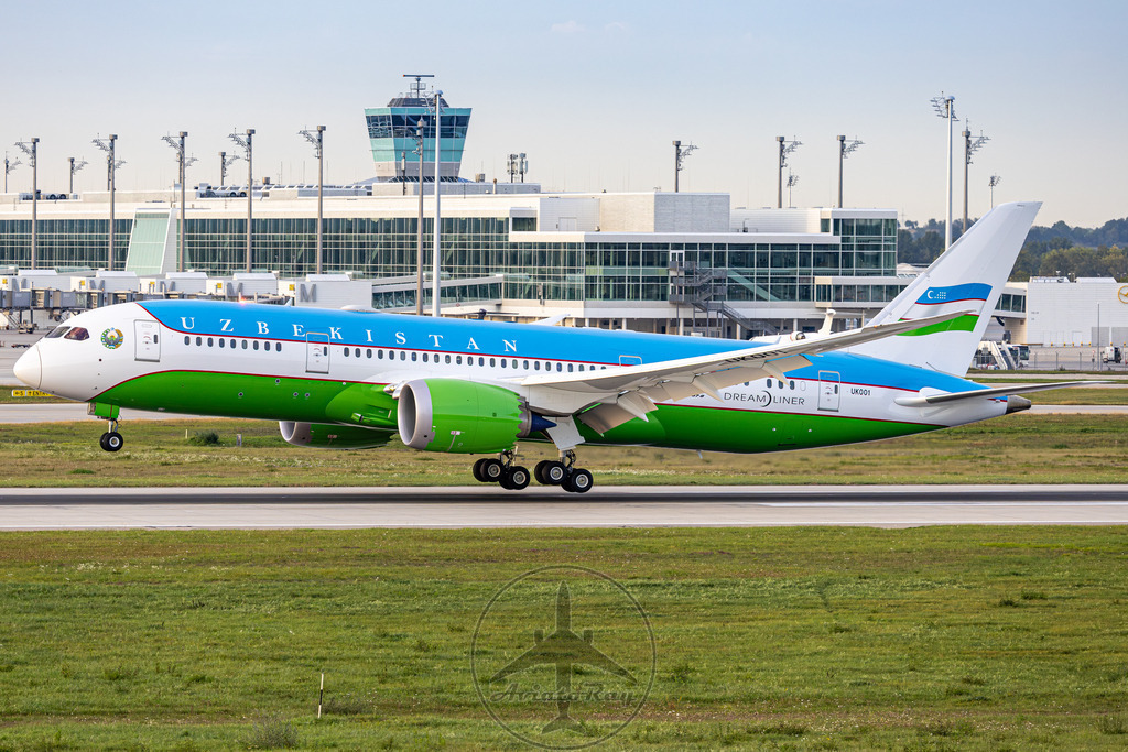 Uzbekistan-Government-B788-Boeing-UK001-20230929-1 | Browse breathtaking aviation photography and order high-quality prints from AviatoRay's gallery. Perfect for enthusiasts and collectors. - Realisiert mit Pictrs.com