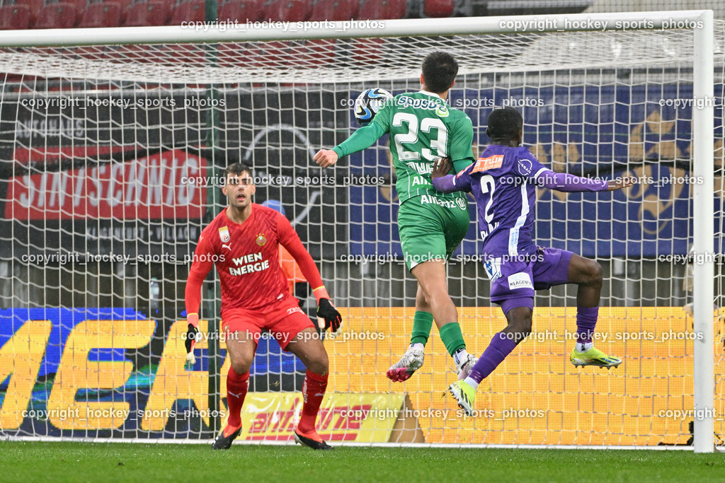 Austria Klagenfurt vs. SK Rapid 10.3.2024 | #45 Niklas Hedl, #23 Jonas Auer, #2 Solomon Bonnah