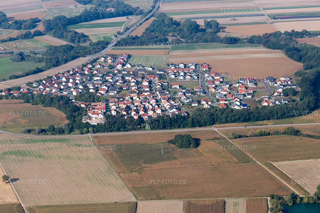 Luftbild: Neupotz, Hardtwald im Ortsteil Hardtwald in Neupotz im Bundesland Rheinland-Pfalz in Deutschland. Foto: IMG_094874.jpg vom 24.09.2016 durch Werner Riehm/FLY-FOTO.de