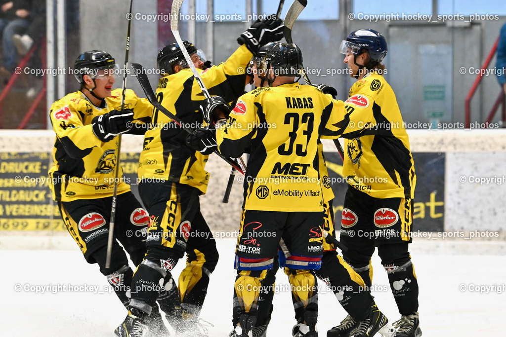 EC Hornets Spittal vs. USC Piraten Velden 18.2.2024 | #88 Zauchner Daniel EC Hornets Spittal, #70 Kronig Daniel EC Hornets Spittal, #33 Kabas Michael EC Hornets Spittal, #10 Ortner Philipp EC Hornets Spittal, EC Hornets Spittal vs. USC Piraten Velden 18.2.2024, EC Hornets Spittal vs. USC Piraten Velden 18.2.2024 am 18.02.2024 in Spittal an der Drau (Eissportzentrum Spittal), Austria, (Photo by Bernd Stefan)