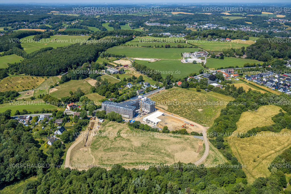 Schwelm230709127 | Luftbild, Baustelle mit Neubau Gefahrenabwehrzentrum Polizei Hauptquartier, Strückerberger Straße, Büttenberg, Ennepetal, Ruhrgebiet, Nordrhein-Westfalen, Deutschland